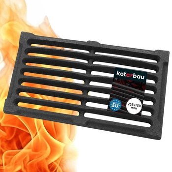 Ruszt żeliwny kuchenny piec kominek - 26,5x15 cm