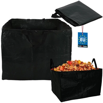 Kosz ogrodowy torba na liście trawę prostokątny zielony 120 l