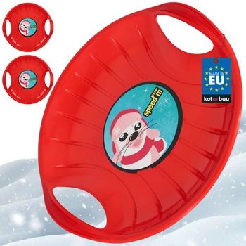 Sanki do zjeżdżania po śniegu czerwony 60 cm zestaw 2 szt.