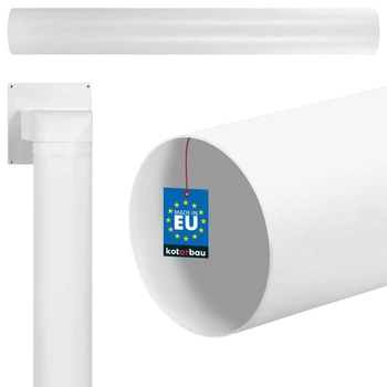 Kanał wentylacyjny okrągły rura pvc biały 100 cm fi 125 mm