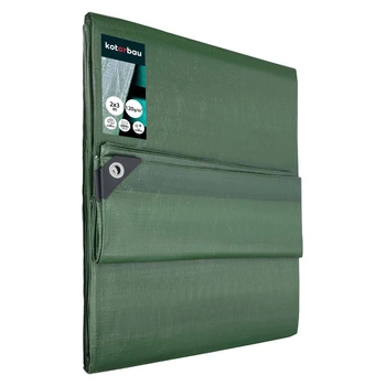 Plandeka ochronna mocna gruba uniwersalna oliwkowa 120 g/m2 2x3 m