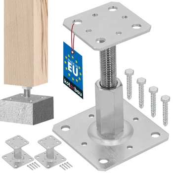 Wspornik słupa regulowany w pionie 110x80 mm zestaw 2 szt.