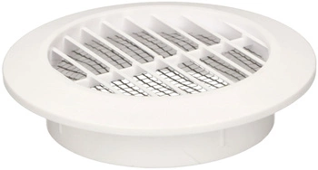 Kratka osłona wentylacyjna okrągła fi 70 mm z siatką - Kolor biały