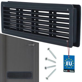 Kratka drzwiowa wentylacyjna łazienkowa do drzwi wc plastikowa 135x488 mm