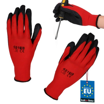 Rękawiczki robocze dragon antypoślizgowe powlekane lateksem rozmiar 10