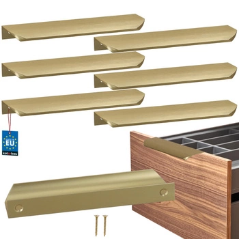 Uchwyt meblowy aluminium złoty mat 160/180 mm zestaw 6 szt