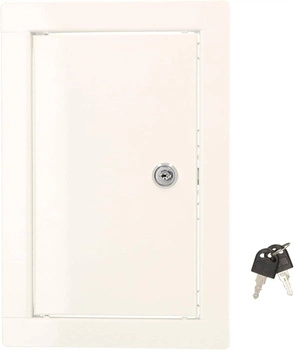 Drzwiczki rewizyjne stalowe z kluczami białe 25x15 cm