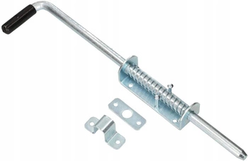 Zasuwa bramowa garażowa rygiel sprężynowy 420 mm