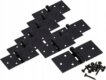 Zawias budowlany splatany skrzyniowy czarny 100x45 mm - 10 szt.