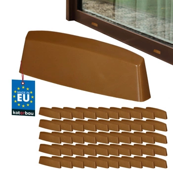 Zaślepka odwodnień do okien PCV dąb 36 mm zestaw 50 szt