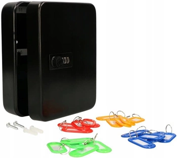 Sejf kasetka szyfr depozytor na klucze + 20 breloków w zestawie