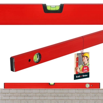 Poziomica aluminiowa budowlana waserwaga czerwona 80 cm