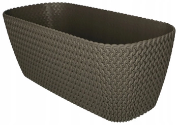 Doniczka 400 mm skrzynka balkonowa owalna - Kolor szary kamienny