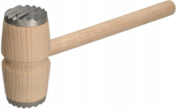Tłuczek drewniany młotek do mięsa dwustronny okuty