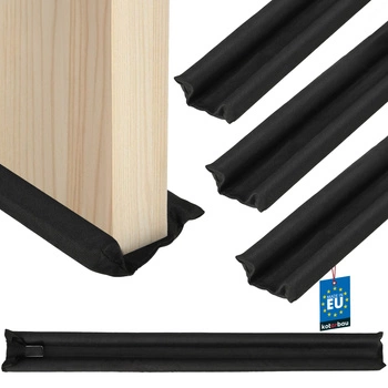Uszczelka piankowa pod drzwi 30 mm 95 cm czarna zestaw 3 szt
