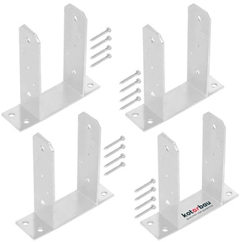 Podstawa słupa tt przykręcana 100 mm zestaw 4 szt.