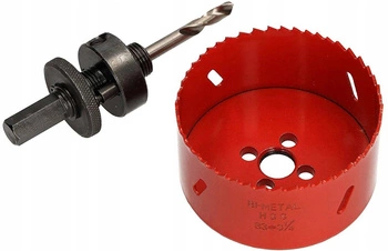 Otwornica bimetalowa 83mm koronka wietrło adapter