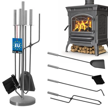 Zestaw kominkowy wieszak pogrzebacz łopatka pieca kominka