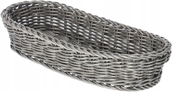 Koszyczek koszyk pleciony taca pojemnik na sztućce szary