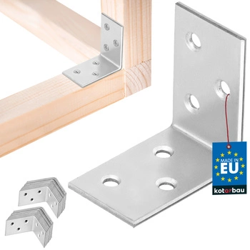 Kątownik ciesielski nierdzewny ocynkowany 40x40x25 mm zestaw 25 szt