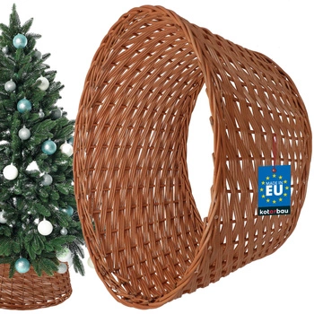 Osłona wiklinowa ø55cm na stojak pod choinkę boho - Kolor naturalny