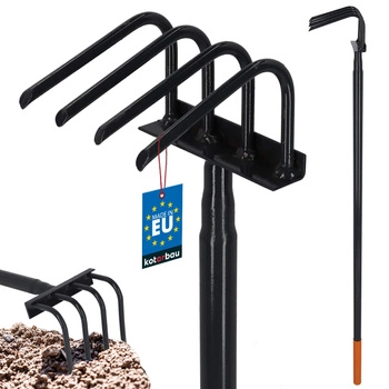 Motyka do chwastów spulchniania z pazurkami stalowy trzon 4-zębna