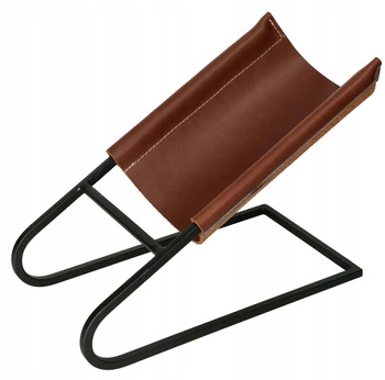 Pojedynczy stojak uchwyt na wino metalowy skórzany