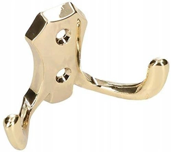 Wieszak ścienny ubraniowy pajączek mosiądz meblowy