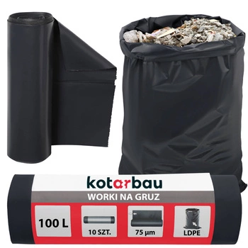 Worki na gruz śmieci odpady budowlane foliowe 100 l