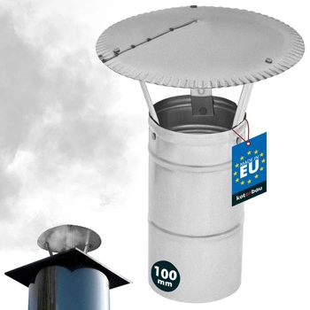 Daszek dymny do rury kominowej ocynkowany ø100