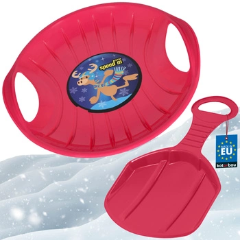 Sanki jabłuszko ślizgacz do zjeżdżania różowy zestaw 2 szt.