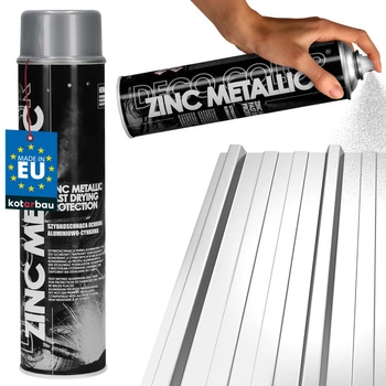 Lakier spray cynk metaliczny antykorozyjny aluminiowo-cynkowy srebrny 600 ml