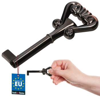 Kluczyk klucz meblowy barkowy uniwersalny ozdobny retro czarny 7 cm