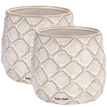 Doniczka ceramiczna ananas fi 125 mm zestaw 2 szt.