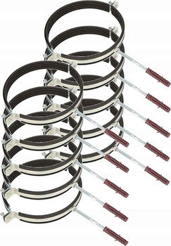 Obejma do rur 8" uchwyt guma uszczelka - 10 szt.