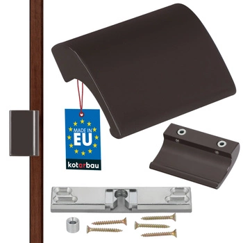 Zatrzask balkonowy pochwyt drzwi zamek palacza aluminiowy - Kolor ciemnobrązowy