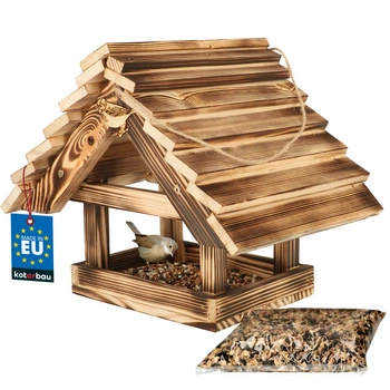 Karmnik budka domek dla ptaków drewniany karma 0,5kg