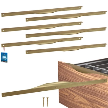 Uchwyt meblowy aluminium złoty mat 416/436 mm zestaw 6 szt