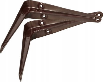 Kątownik pod półkę wspornik podpórka 17,5x15 cm  2 szt. - Kolor brązowy