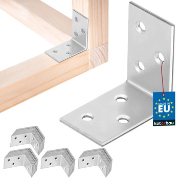 Kątownik ciesielski nierdzewny ocynkowany 40x40x25 mm zestaw 50 szt