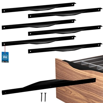 Uchwyt meblowy aluminium czarny mat 416/436 mm zestaw 6 szt