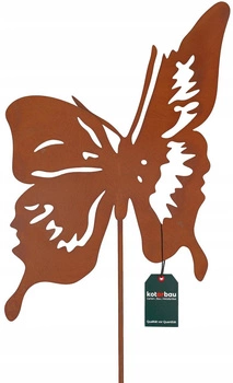 Figurka motyl figura ozdoba metalowa ogrodowa rdza