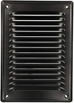 Kratka wentylacyjna kominowa z siatką 230x165 czarna