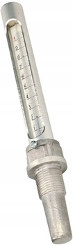 Termometr słupkowy 1/2" prosty do kotła pieca