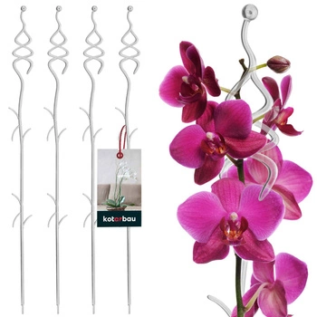 Podpora do roślin plastikowa transparentna 55 cm zestaw 4 szt.