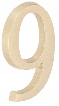 Cyfra na dom "9" numer domu na drzwi 5 cm satyna