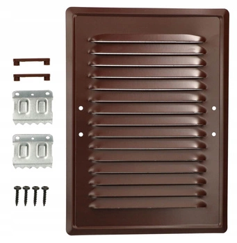Kratka wentylacyjna kominkowa metalowa 14x21 łapki - Kolor brązowy