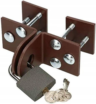 Wrzeciądz garażowy zamknięcie drzwi bram kłódka 50mm