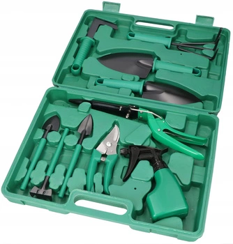 Zestaw małych narzędzi ogrodowych walizka - 10 elementów