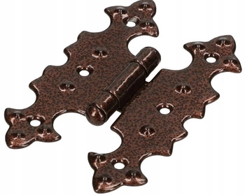 Zawias meblowy ozdobny do mebli retro miedź